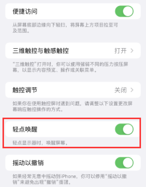 椰林镇苹果授权维修站分享iPhone轻点无法唤醒怎么办 