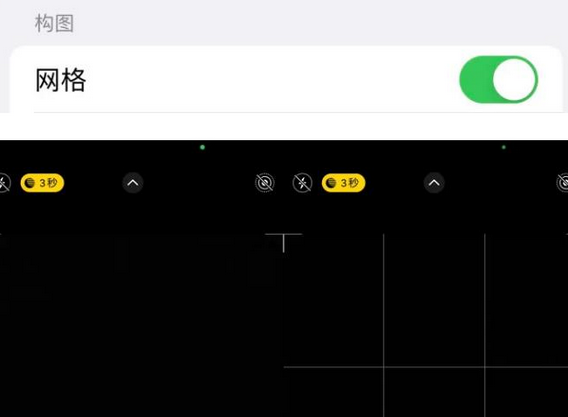 椰林镇苹果手机维修网点分享iPhone如何开启九宫格构图功能