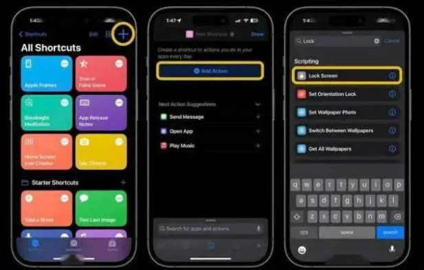 椰林镇苹果14锁屏维修店分享iPhone14升级iOS16.4后如何创建锁屏快捷方式 